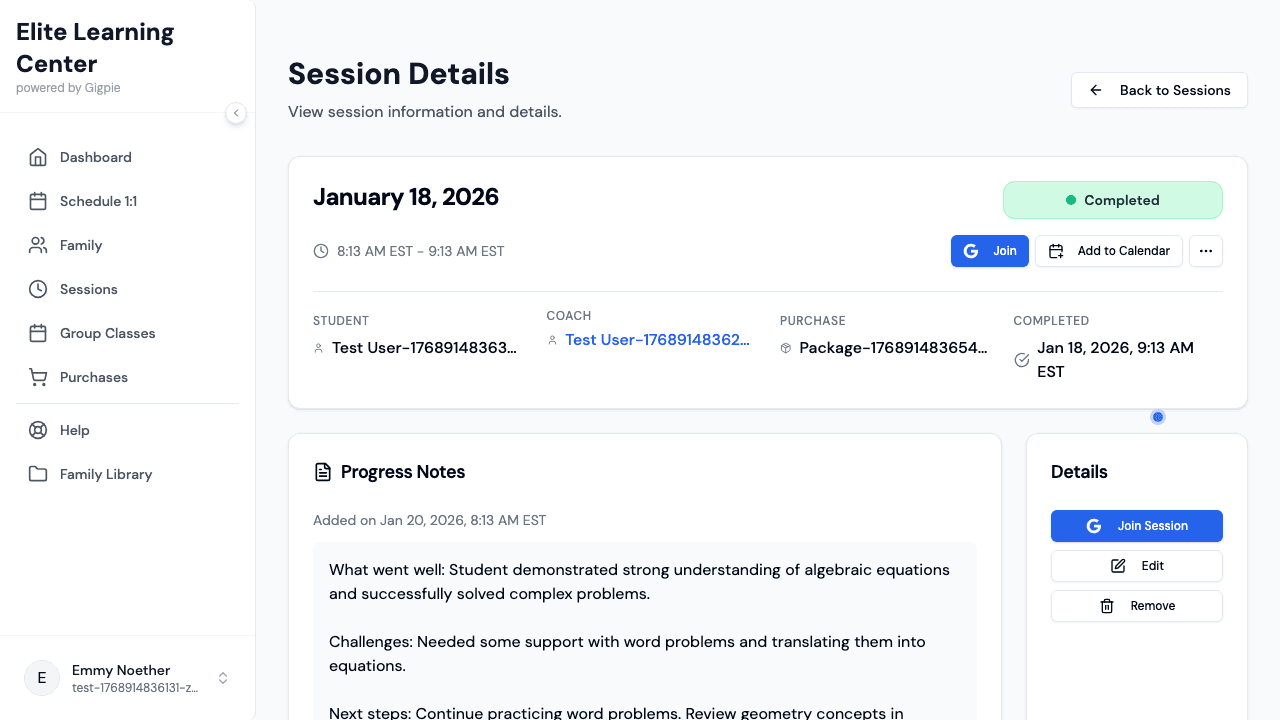 View the feedback