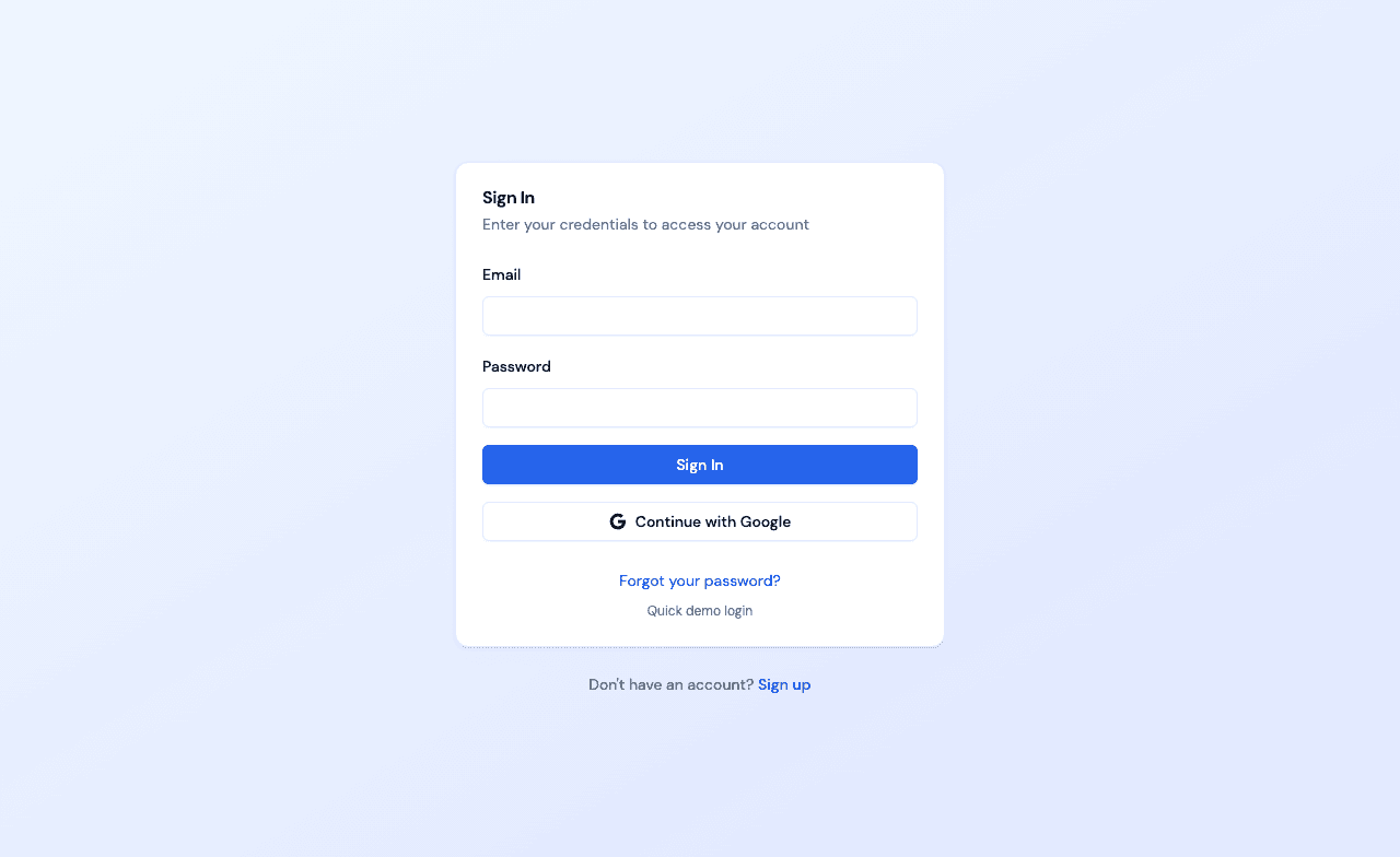 Sign in as a parent